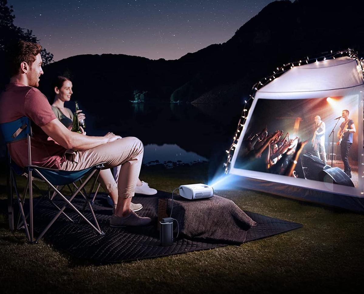 Read more about the article Elevate your movie nights with this mini projector—$75 on sale